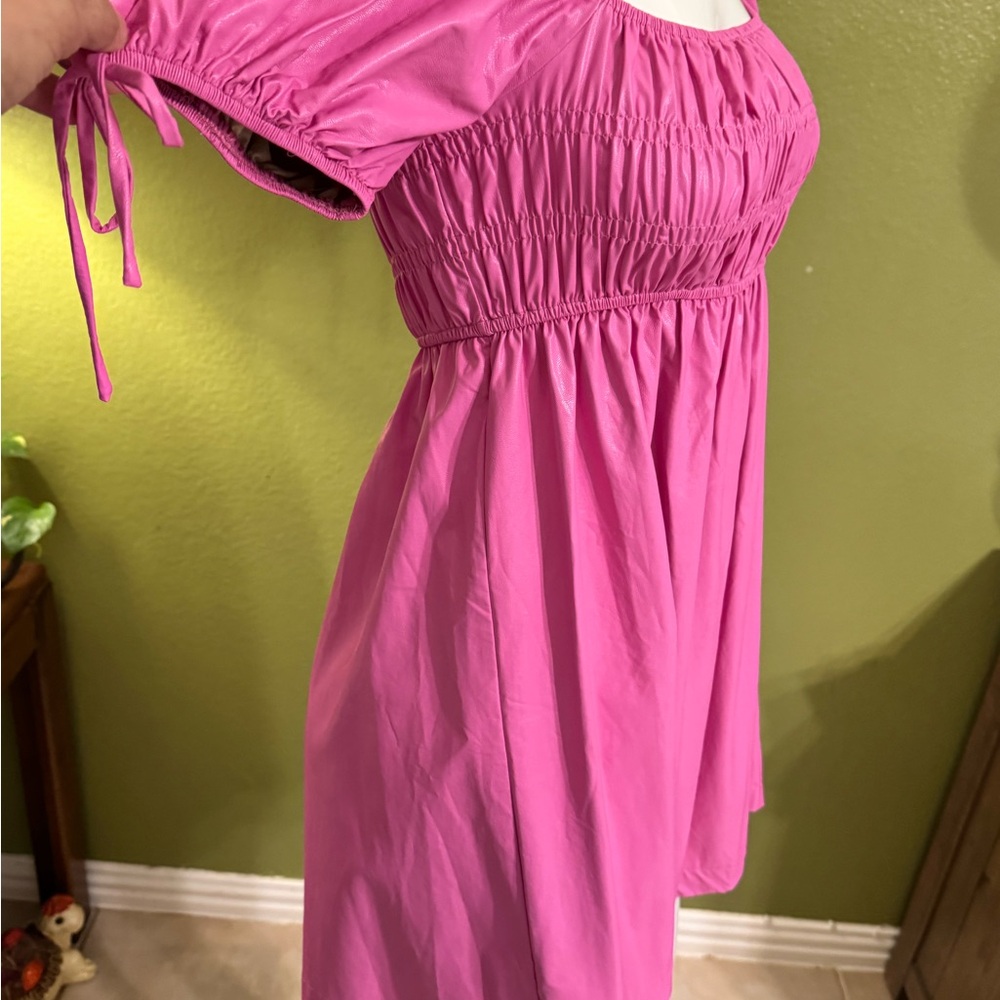 TCEC Vibrant Pink Gathered Dress - Picture 8 of 17
